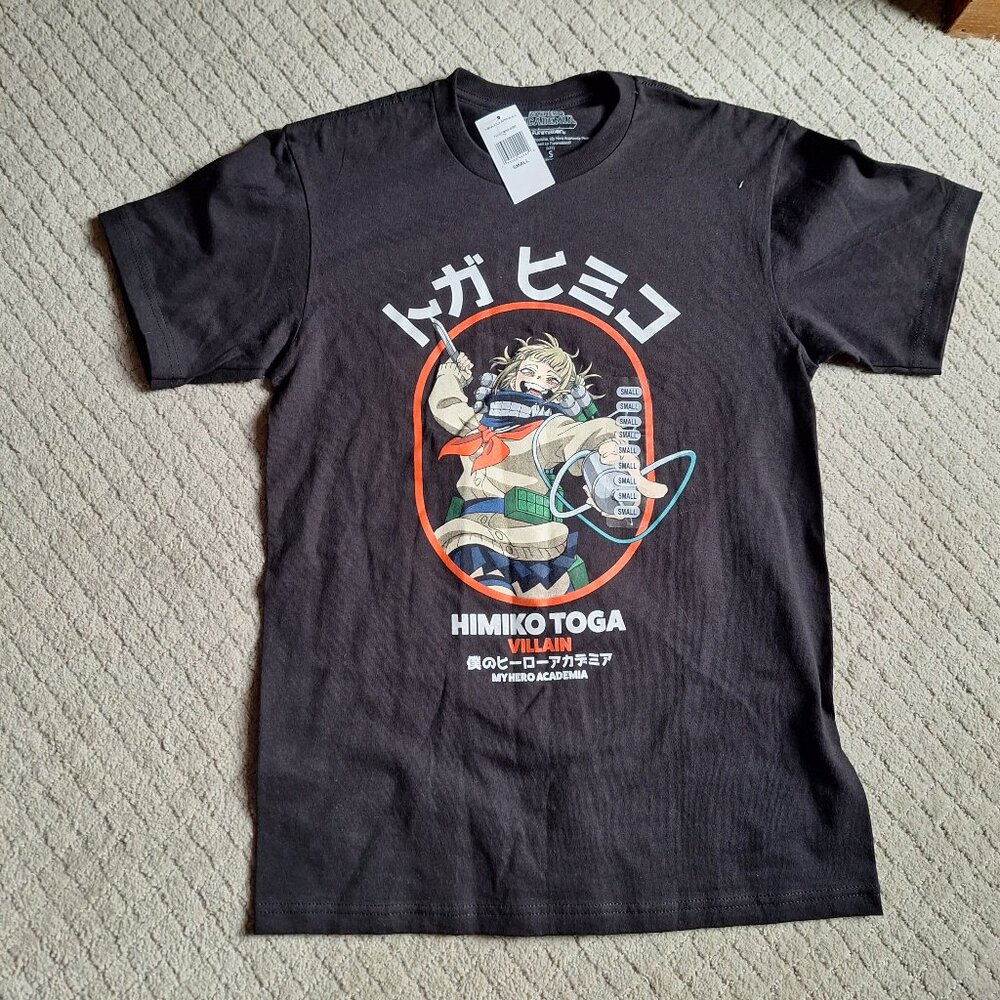 Himiko Toga My Hero Academia Unisex Black Tshirt Small